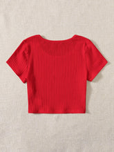 EZwear Solid Rib-knit Top